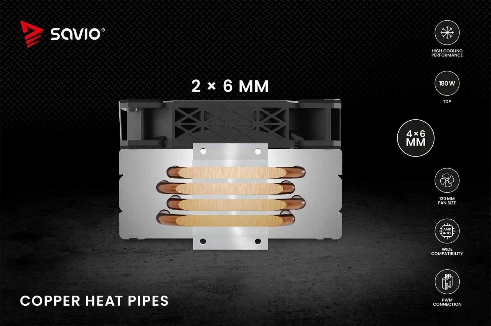 Kasë ftohëse procesori Savio Vortex X2 ARGB, 120 mm, 4 heatpipe, ARGB Kasë ftohëse procesori Savio Vortex X2 ARGB, 120 mm, 4 heatpipe, ARGB