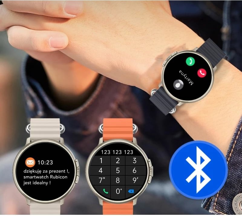 Smartwatch RUBICON unisex, portokalli