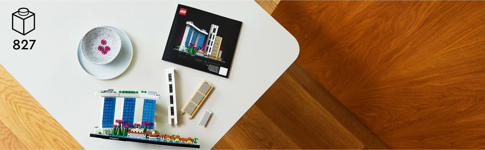Set ndërtimi LEGO Architecture 21057 Singapur, 827 pjesë, multikolor