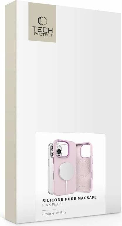 Mbështjellës Tech-Protect Silicone Pure MagSafe për iPhone 16 Pro, Rozë