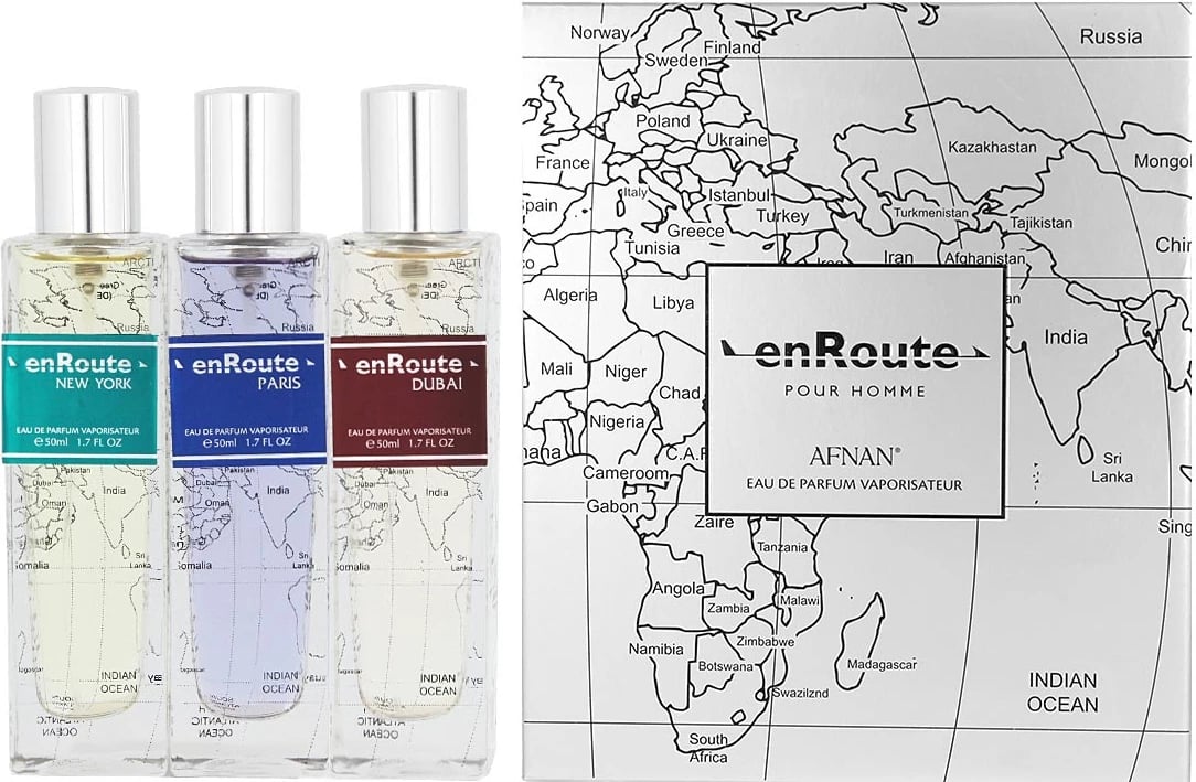 Eau de Parfum për meshkuj Afnan Enroute Pour Homme New York Paris Dubai 50ml