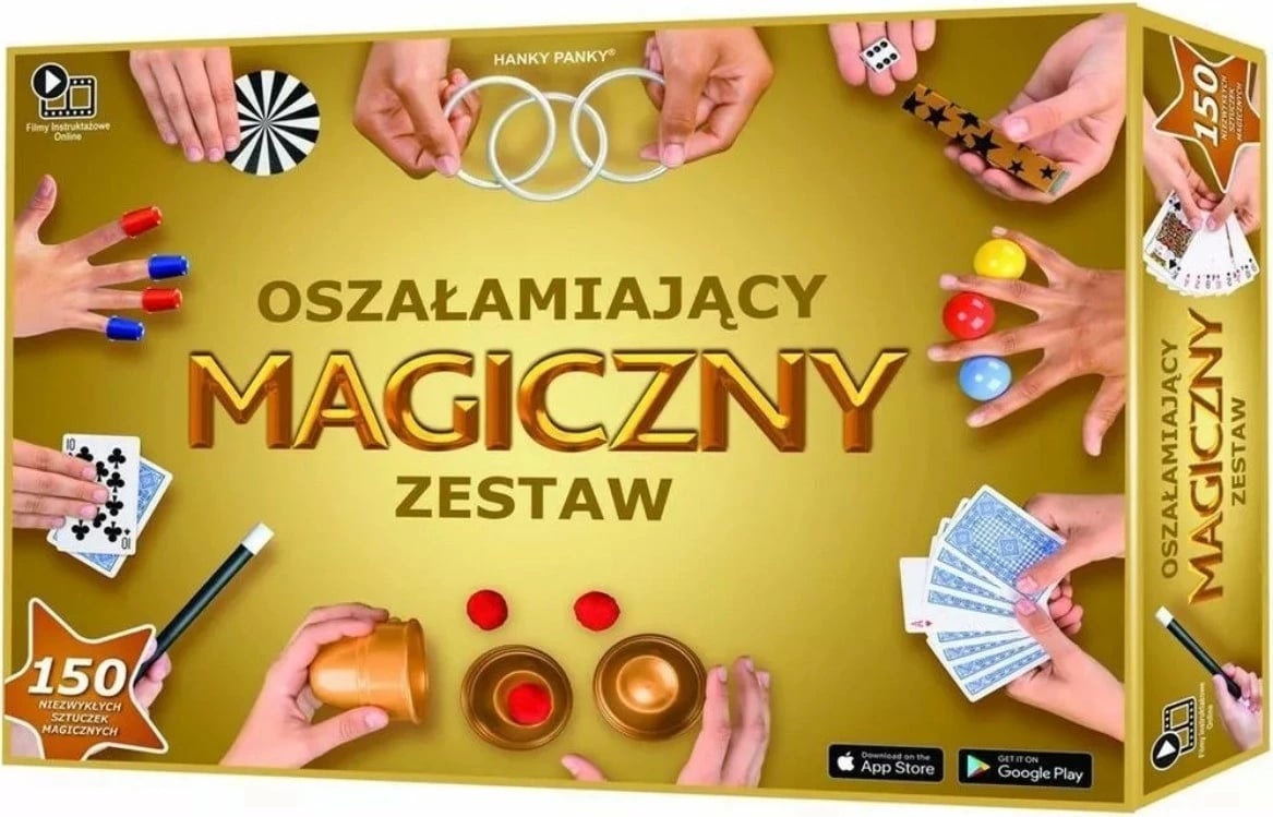 Set magjie Cartamundi Magic Tricks Gold Collection, 150 truke, për fëmijë, Ari