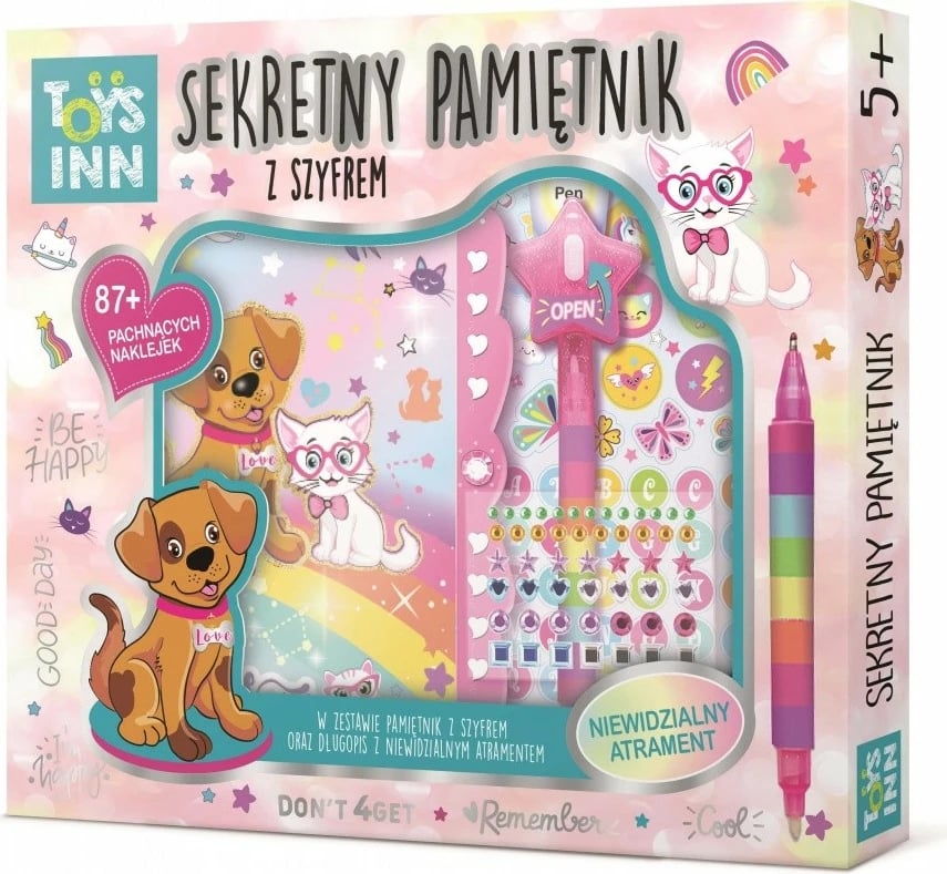 Ditar sekret Stnux Secret Message Diary Animals me stilolaps me bojë të padukshme dhe ngjitëse, për vajza Ditar sekret Stnux Secret Message Diary Animals me stilolaps me bojë të padukshme dhe ngjitëse, për vajza