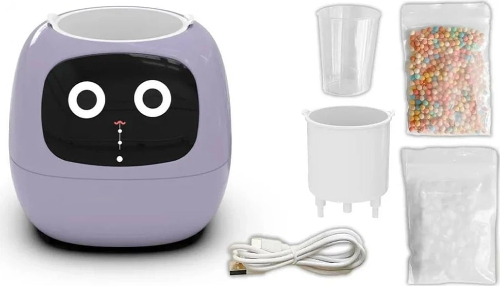 Vazo lulesh PlantsIO IVY, sistem vetë-ujitës, ngjyrë vjollcë