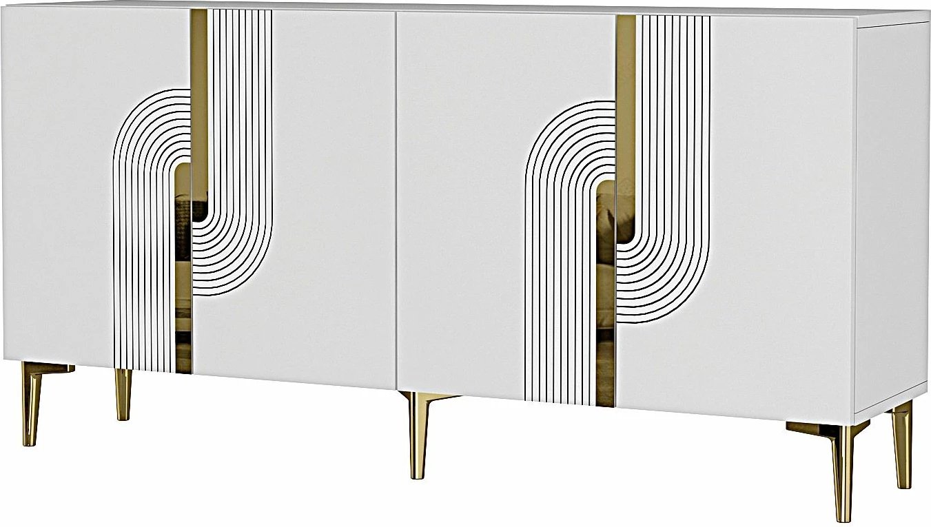 Konsolë Skye Decor, Meyra 150, e bardhë dhe ari