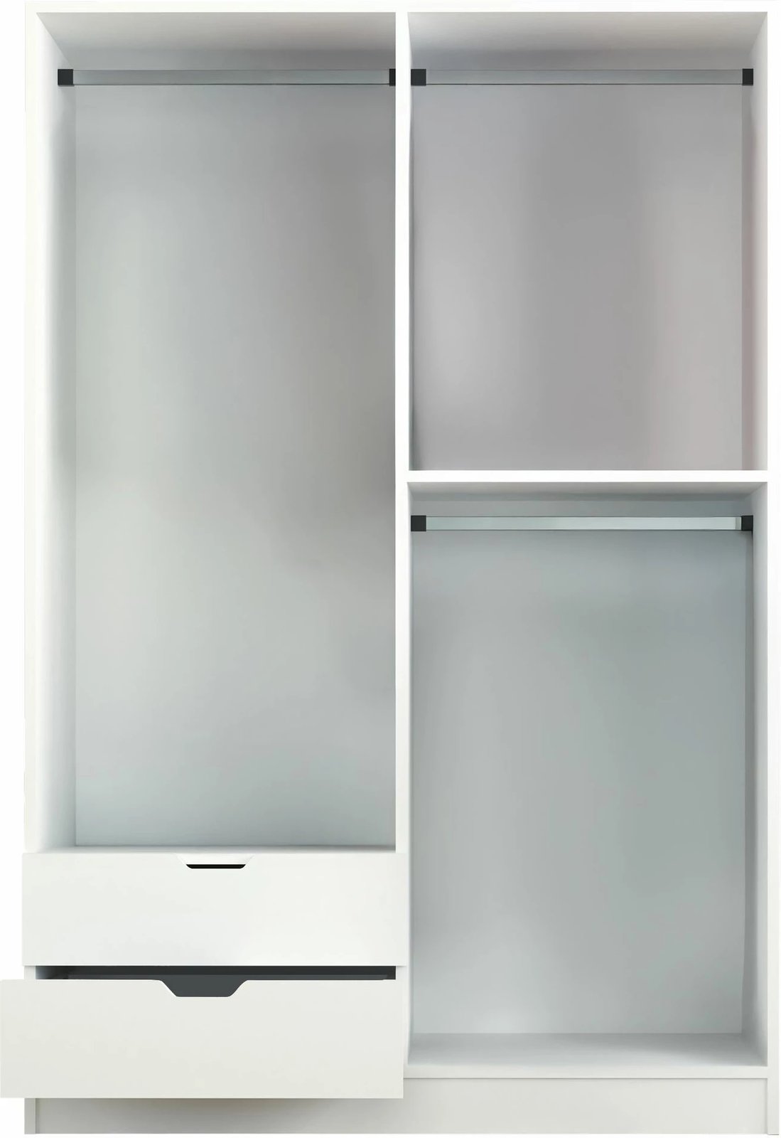 Dollap Skye Decor, RB-156, ngjyrë e bardhë mat, 120x180x45cm