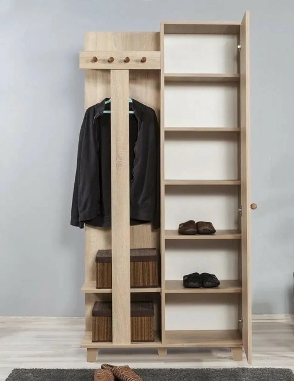 Stendë për korridor Garmanto, ngjyrë lisi Sonoma, 90-220