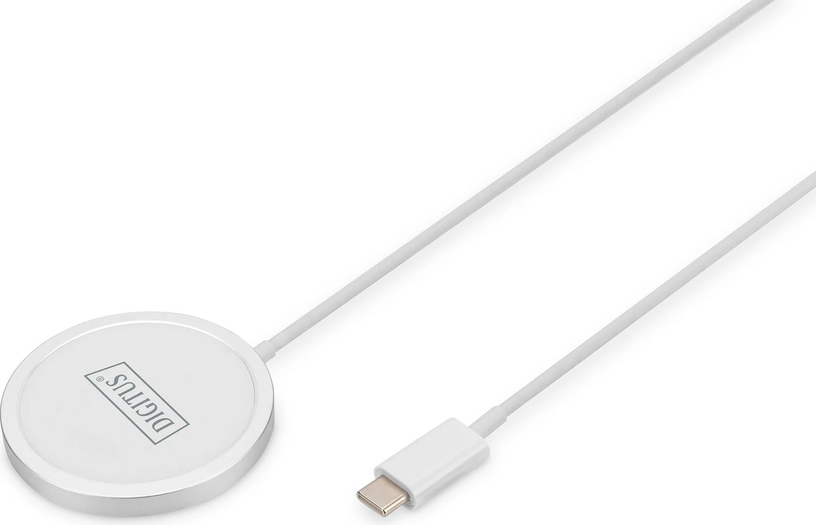 Karikues wireless Digitus, MagSafe, 15W, i bardhë