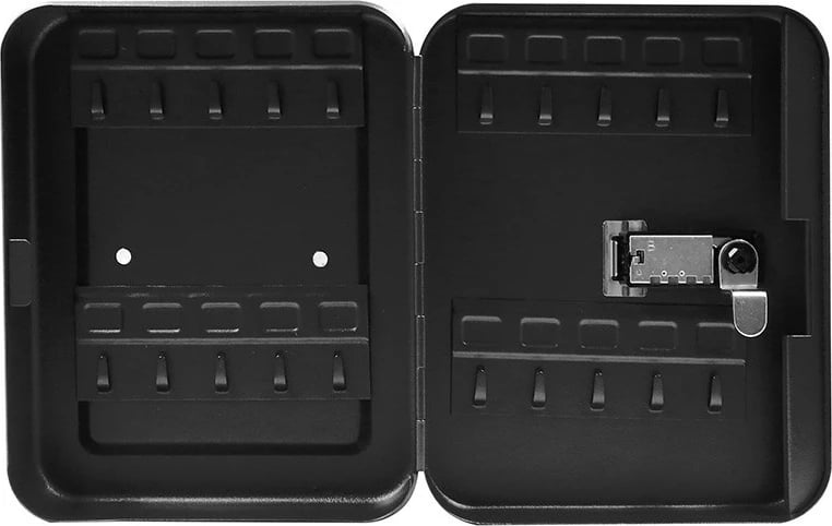 Kuti çelësash, Tracer, TRASEJ47646, 20 grepa, bravë mekanike me kombinim 3-shifror, 22 x 16 x 7.5 cm, e zezë