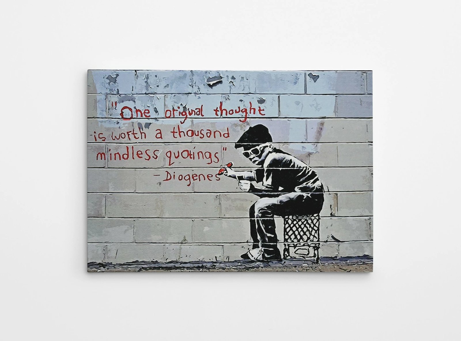 Pikturë dekorative në kanavacë, Banksy, shumëngjyrëshe, 70x100cm, KNV4546_70100