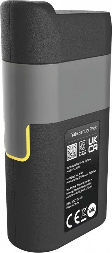 Bateri zëvendësuese Yale Home për Linus L2, USB-C, e zezë