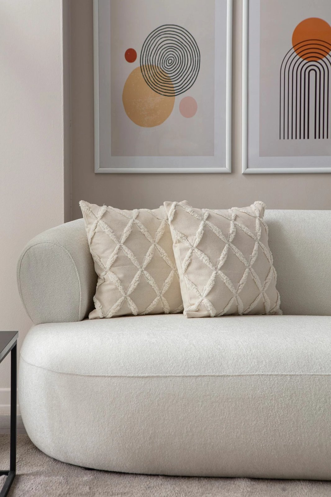 Set mbulesash për jastëkë (2 copë), Evila Originals, Tuffet, krem v1