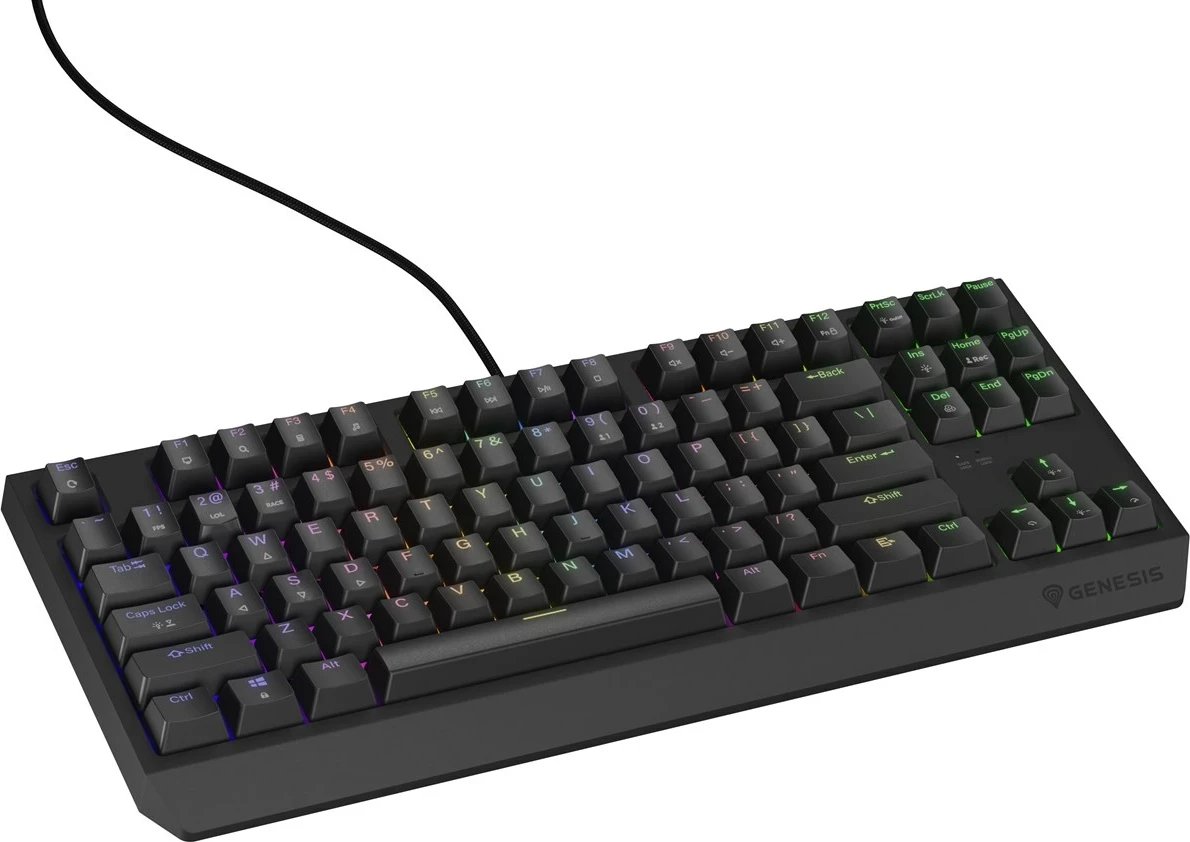 Tastierë mekanike GENESIS Thor 230 TKL, QWERTY, RGB, Wireless + Bluetooth, e zezë Tastierë mekanike GENESIS Thor 230 TKL, QWERTY, RGB, Wireless + Bluetooth, e zezë
