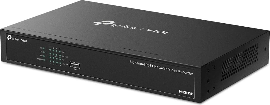 Regjistrues rrjeti TP-Link VIGI NVR1008H-8P, 8 kanale, PoE, 10TB, i zi