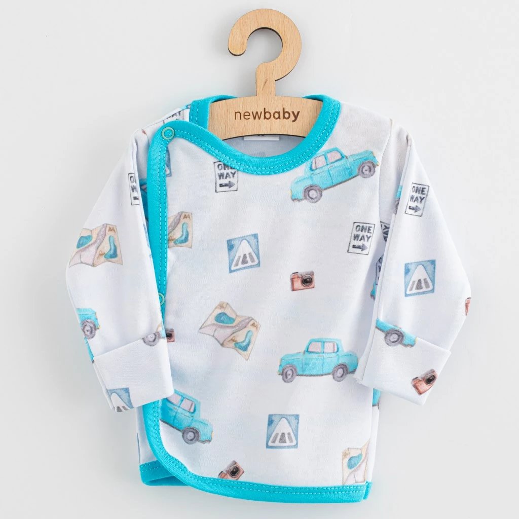 bluzë bebe, NEW BABY, Classic II, 100% pambuk, madhësia 50, për djem, set 3 copë, ngjyrë sipas fotos