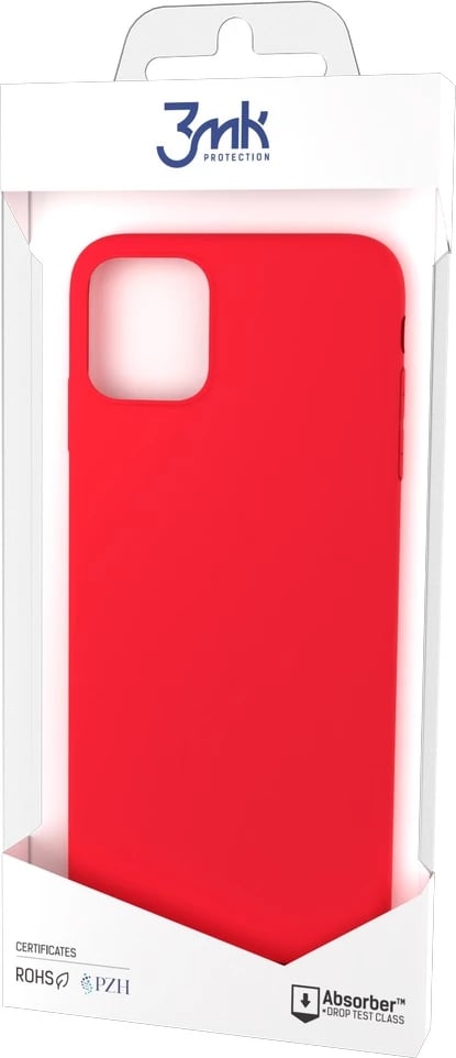 Mbështjellës, 3mk Protection, Matt Case për iPhone 13, TPU mat 1.2 mm, Absorber125, i larshëm në lavatriçe, e kuqe strawberry