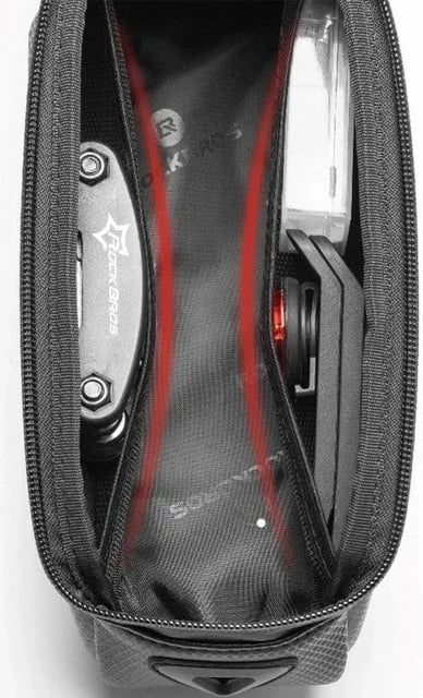 Çantë kornize biçiklete Rockbros B68-1, xhep telefoni, 1.7L, e zezë