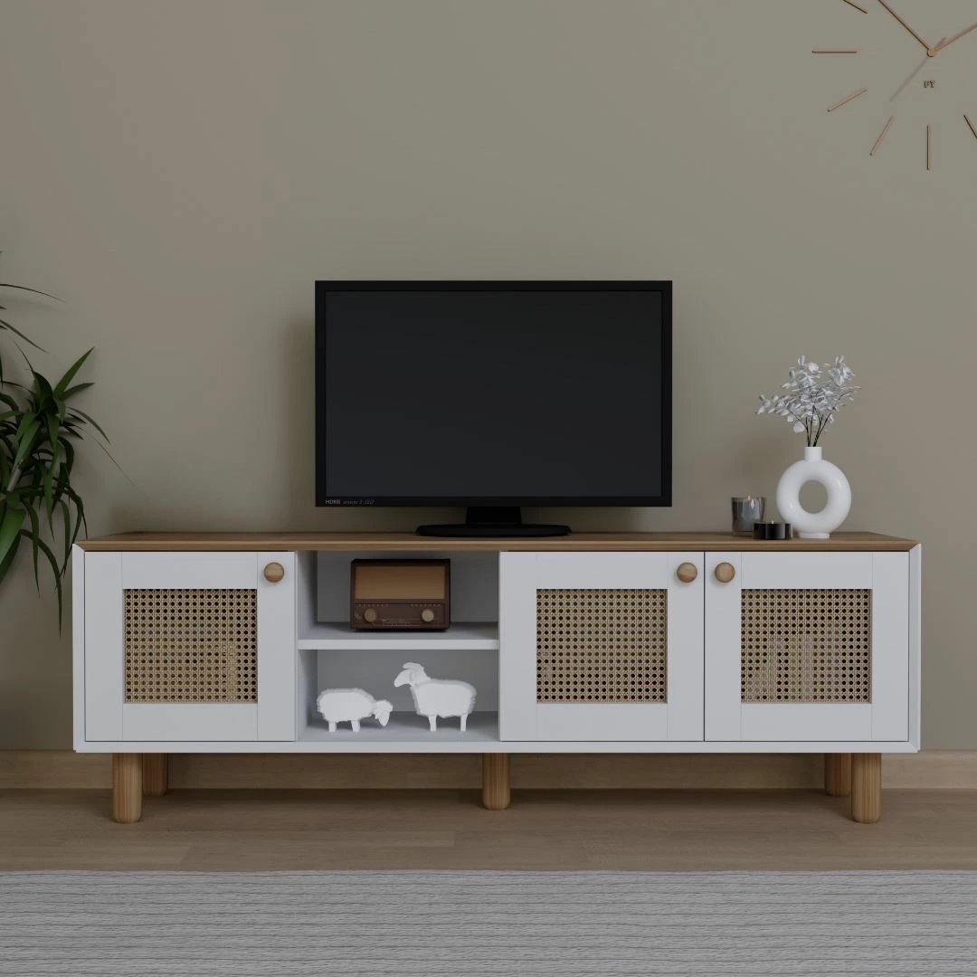 Komodë TV Skye Decor, stil bohemian, ngjyrë lisi Garden, 1600-143