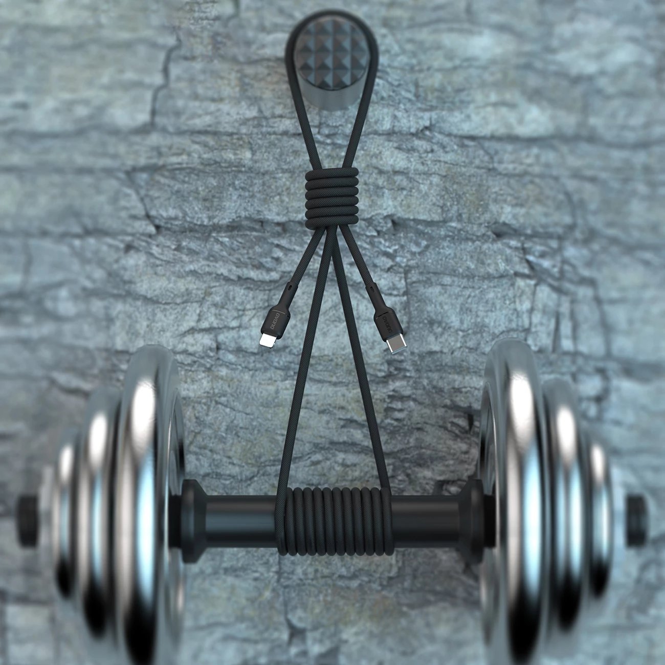 Kabllo Dudao L9X, 2m, USB-C në Lightning, 30W, e zezë