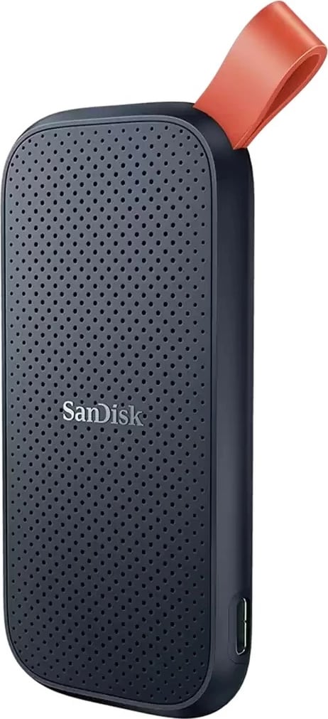 SSD portativ SanDisk SDSSDE30-2T00-G26, 2 TB, USB Type-C, 3.2 Gen 2, 800 MB/s, e zezë