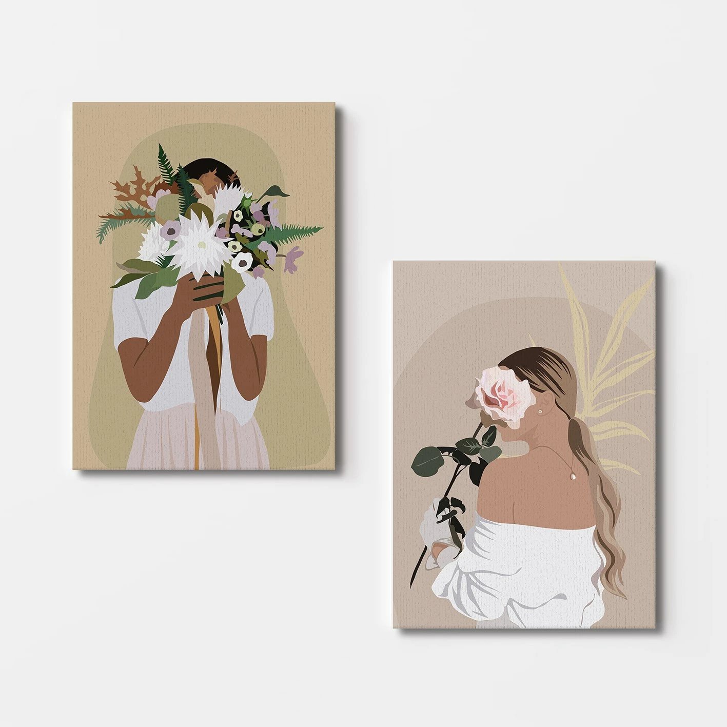 Pikturë dekorative në kanavacë (2 copë), Wallity, 2KNV4300, 50x70