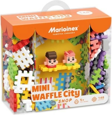 Set lodrash ndërtimi Marioinex Mini Waffle City Shop, 148 pjesë, shumëngjyrëshe