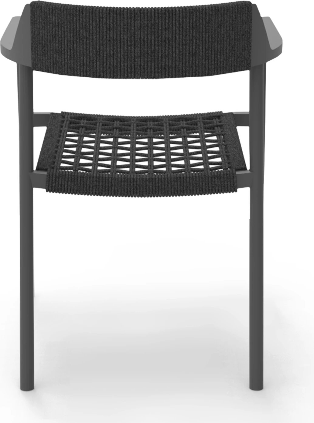 Karrige ngrënieje për jashtë, alumini, litar P.E., ngjyrë gri e errët, HELIA CD6200.01, 57x56.5x76.5cm