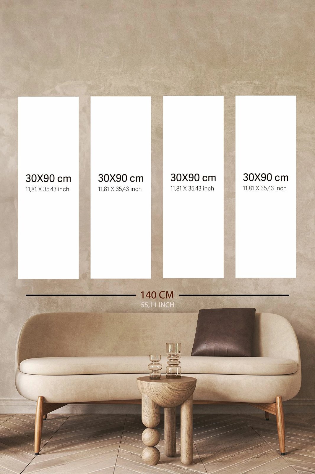 Set pikturash dekorative në kanavacë (4 copë), Wallity, Ersycnvs4Asm8