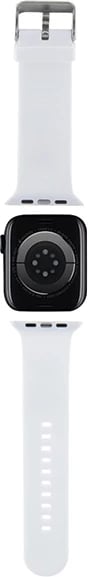 Rrip për Apple Watch Karl Lagerfeld 3D Rubber Karl&Choupette Head, silikon, i bardhë