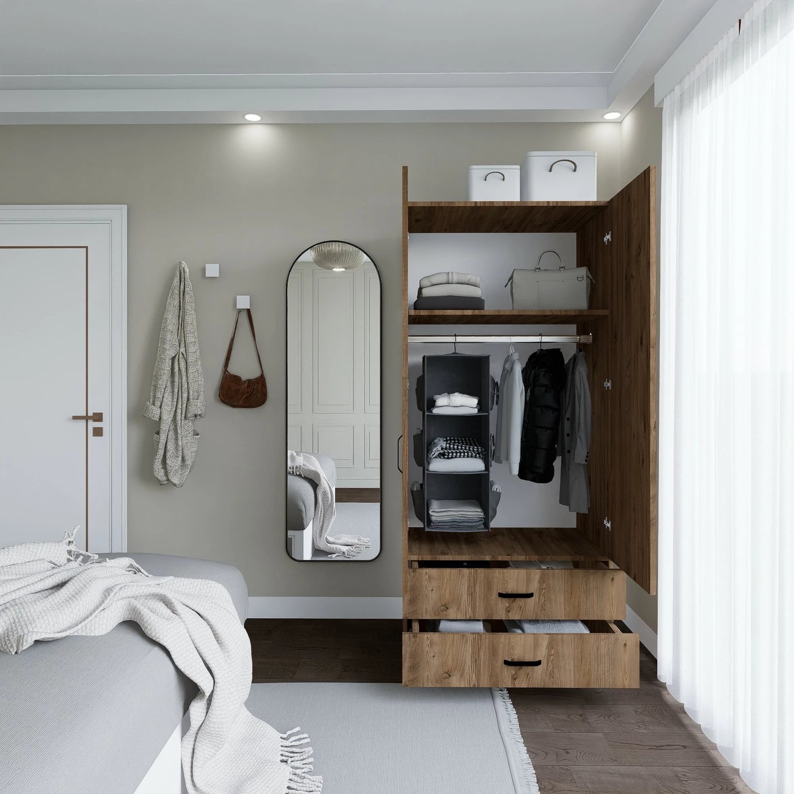 Dollap Skye Decor, Yaman 1600-044, ngjyrë pishë Atlantike