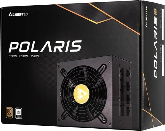 Kasë furnizimi Chieftec Polaris PPS-650FC, 650W, 80 PLUS Gold, Modular, E zezë