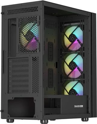 Kasë Natec Genesis Diaxid 605 ARGB, Midi Tower, e zezë Kasë Natec Genesis Diaxid 605 ARGB, Midi Tower, e zezë