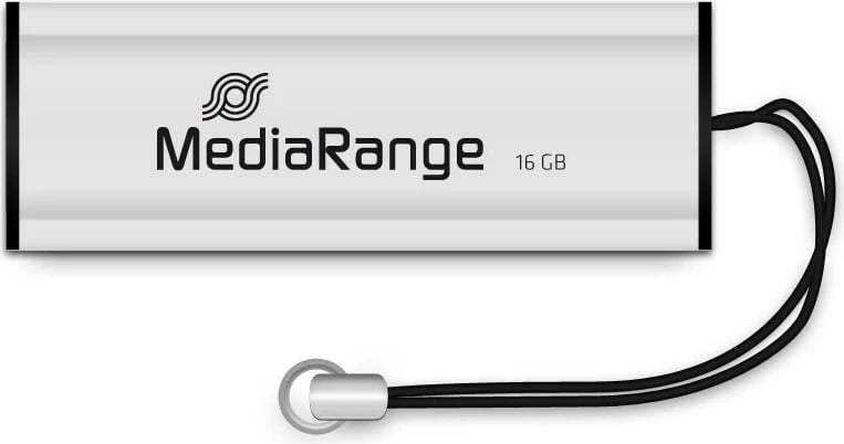 USB stick MediaRange MR915 16GB, USB 3.2, Type-A/Micro-USB, zi/argjendtë