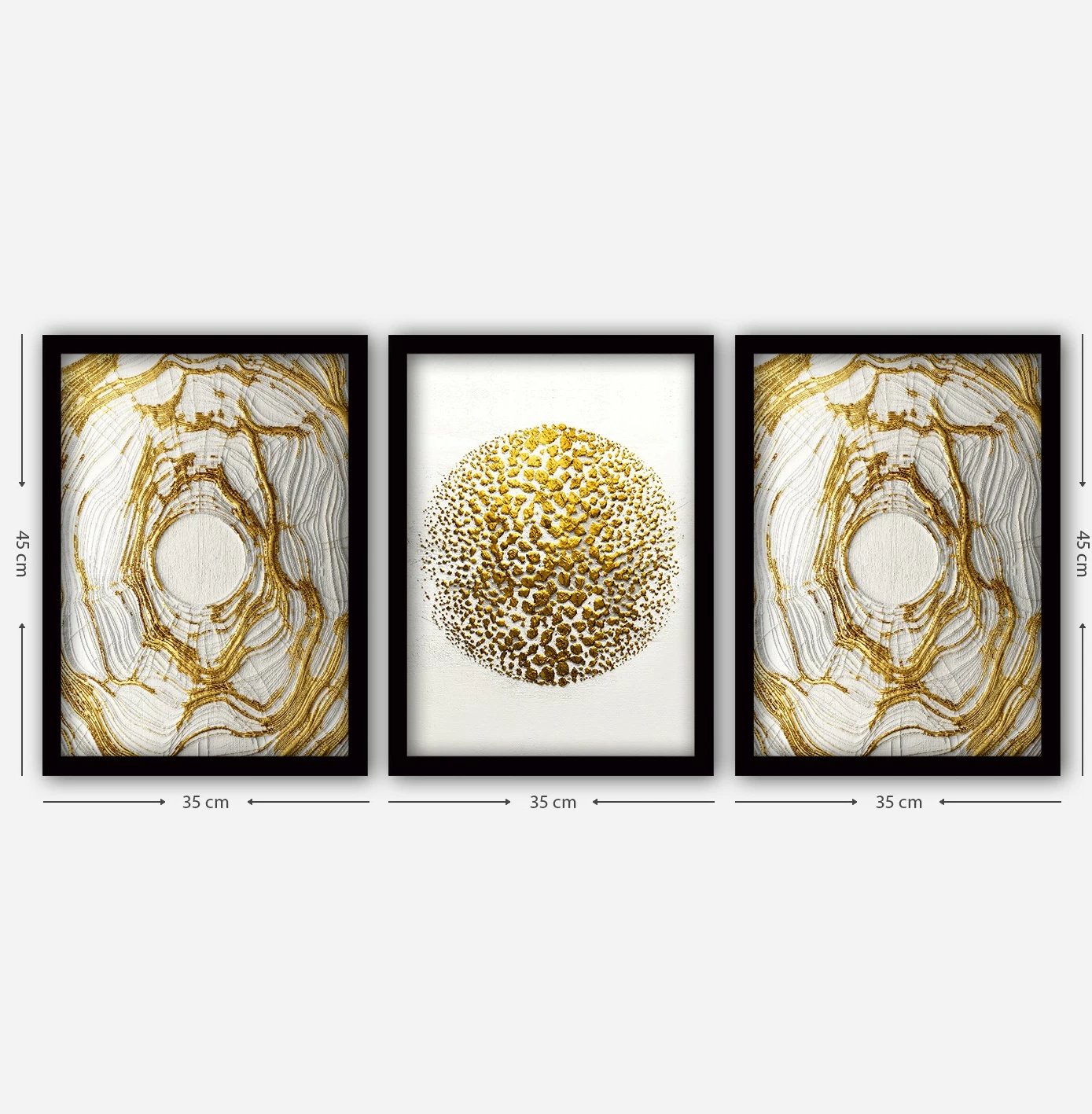 Pikturë dekorative me kornizë (3 copë), Wallity, 3SC98