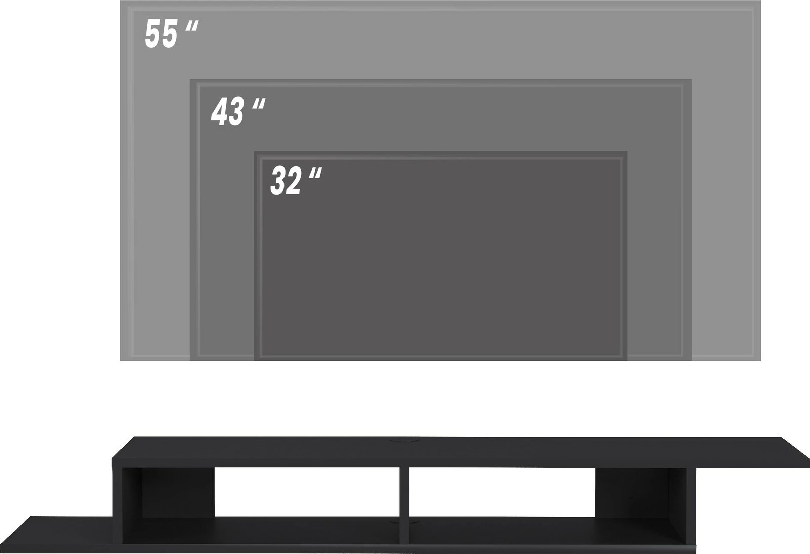 Komodë televizori Skye Decor, e zezë, Numudio