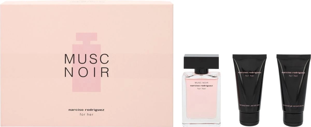 Eau De Parfum Narciso Rodriguez Musc Noir, 50 ml + 50 ml losion + 50 ml xhel dushi