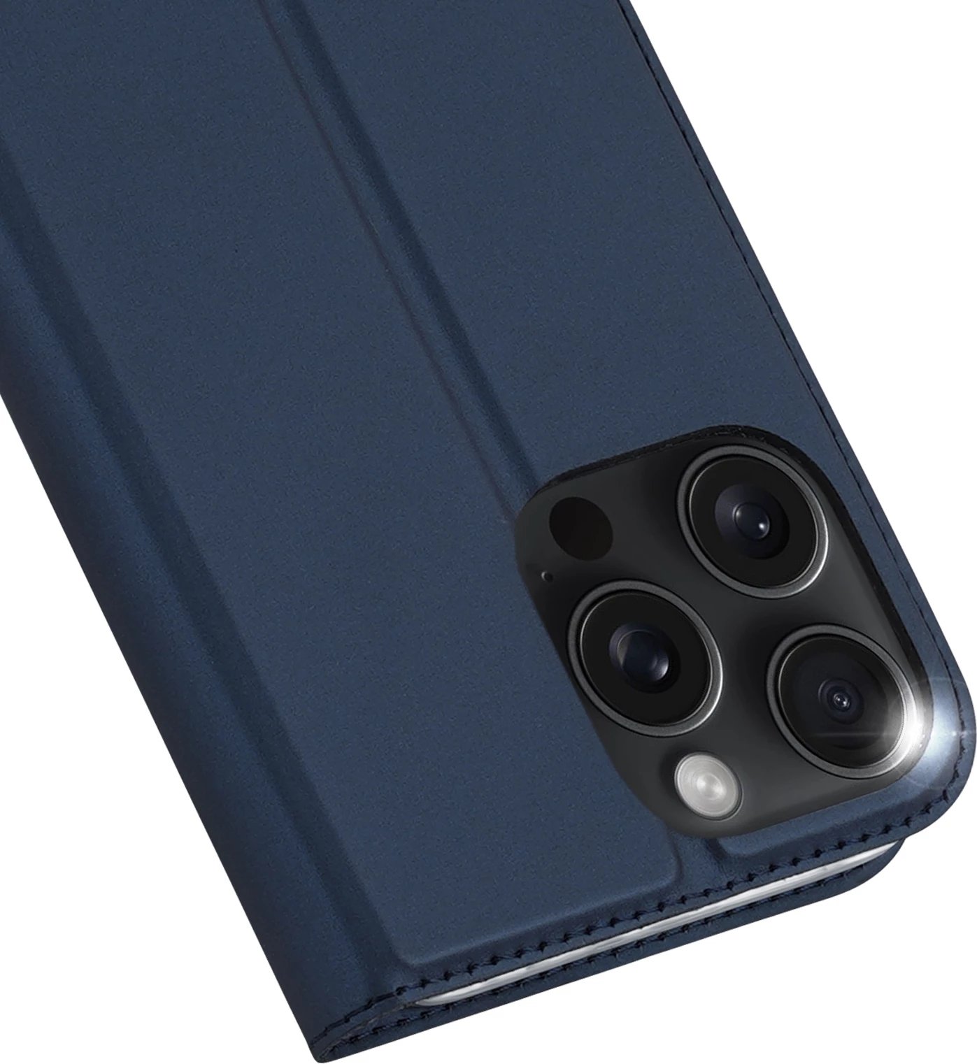 Mbështjellës Dux Ducis Skin Pro për iPhone 16 Pro Max, me kapak dhe xhep për kartela, kaltër Mbështjellës Dux Ducis Skin Pro për iPhone 16 Pro Max, me kapak dhe xhep për kartela, kaltër