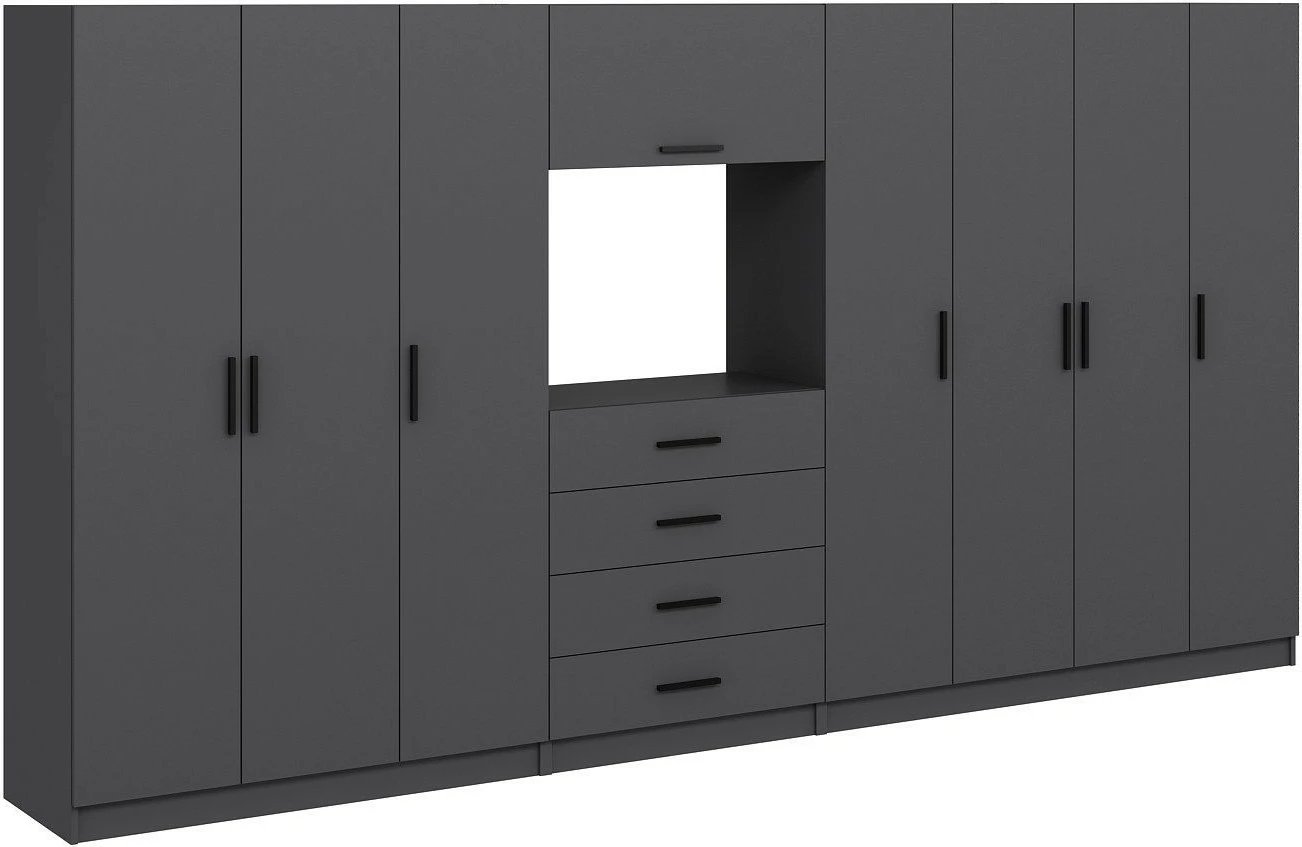 Dollap i madh, ngjyrë antracit, Skye Decor, Minar Kale - 7831