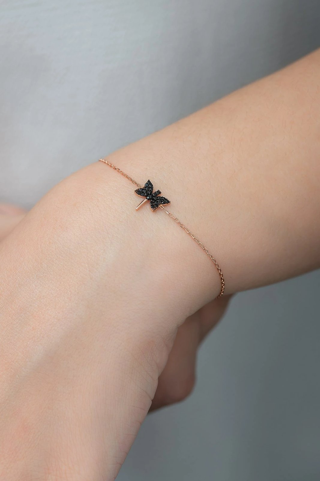 Byzylyk argjendi Jumeon, ngjyrë rozë e zezë, TRDYL764