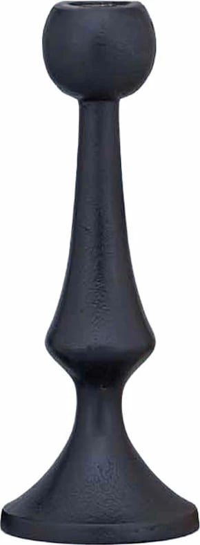 Mbajtës qirinjsh elegant, alumin i zi, 8x8x22cm