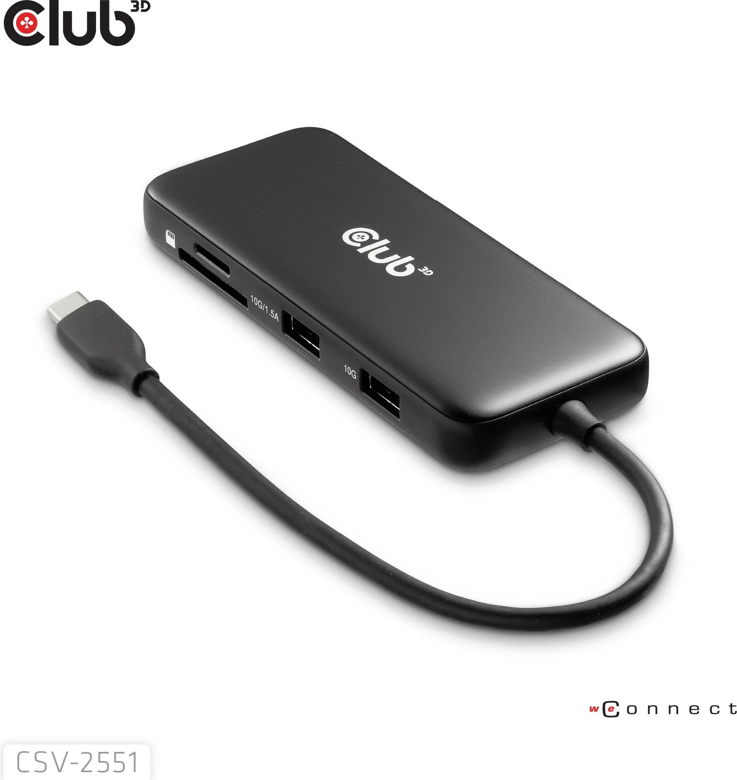 USB-C HUB Club3D CSV-2551, 8 porte, HDMI 8K, DP 8K, LAN, PD 100W