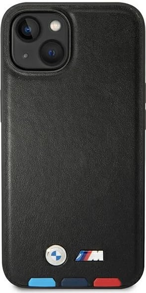 Mbështjellës BMW BMHMP14M22PTDK për iPhone 14 Plus 6.7", lëkurë, MagSafe, zi
