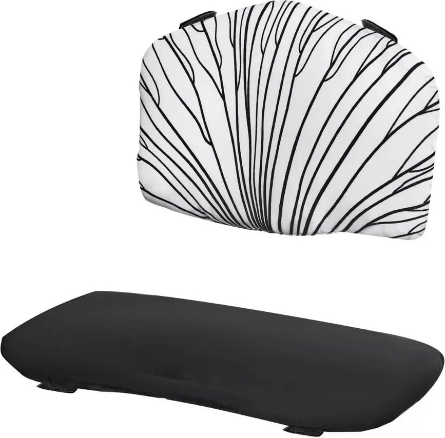 Jastëkë për karrige ushqimi Kinderkraft ENOCK, set 2 copë, e zezë dhe e bardhë