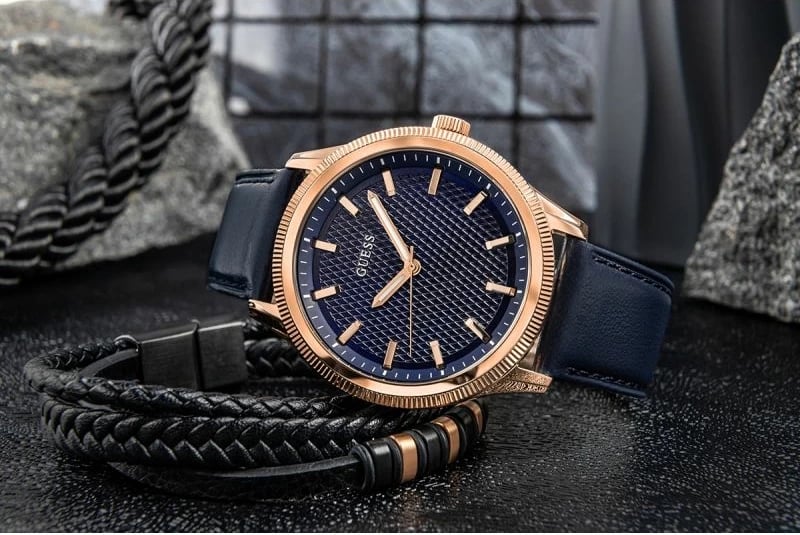 Orë dore për meshkuj Guess, navy blue