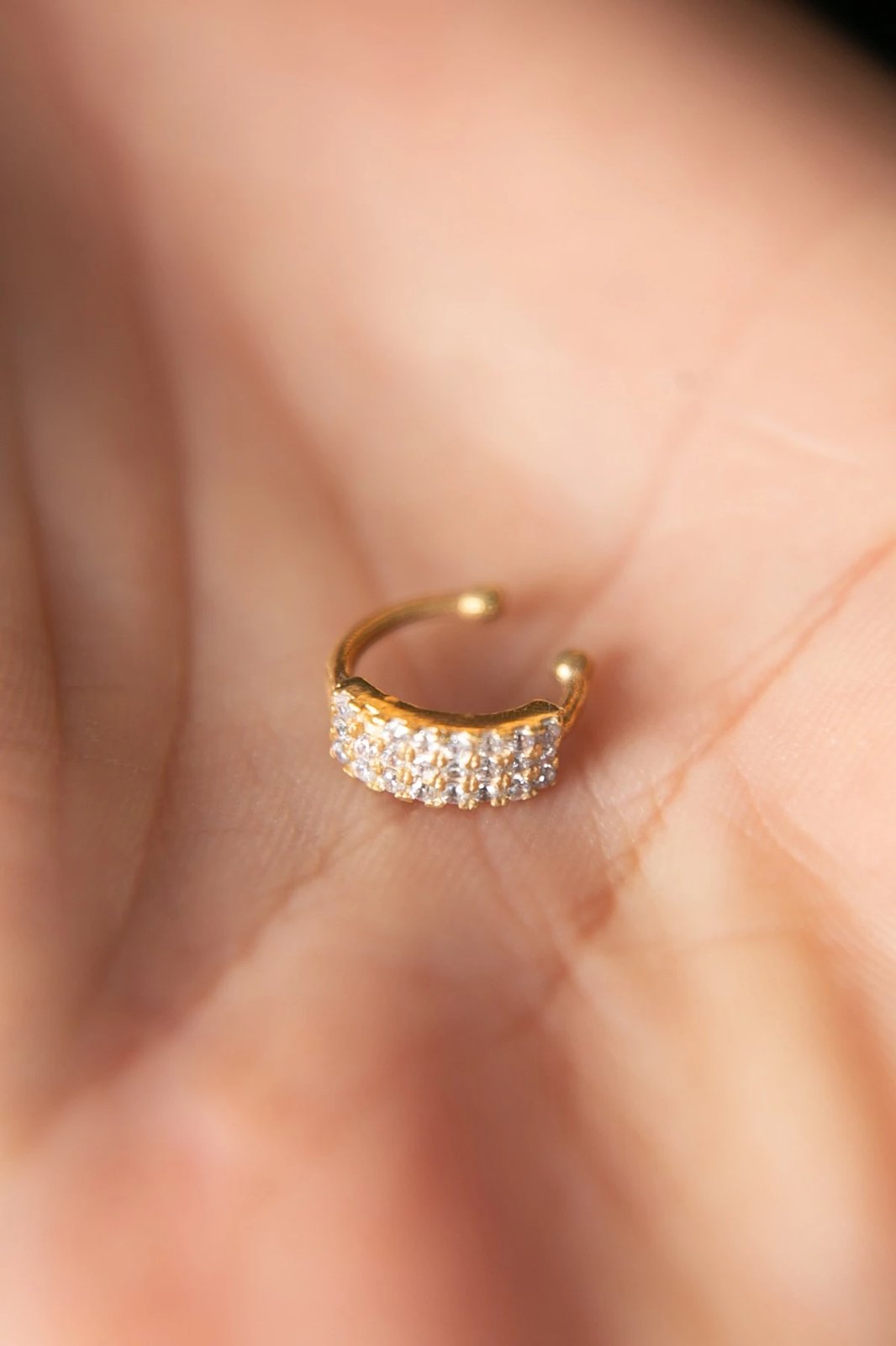 Vathë për kërthizë veshi, argjend i artë, Elika Silver, FA182647