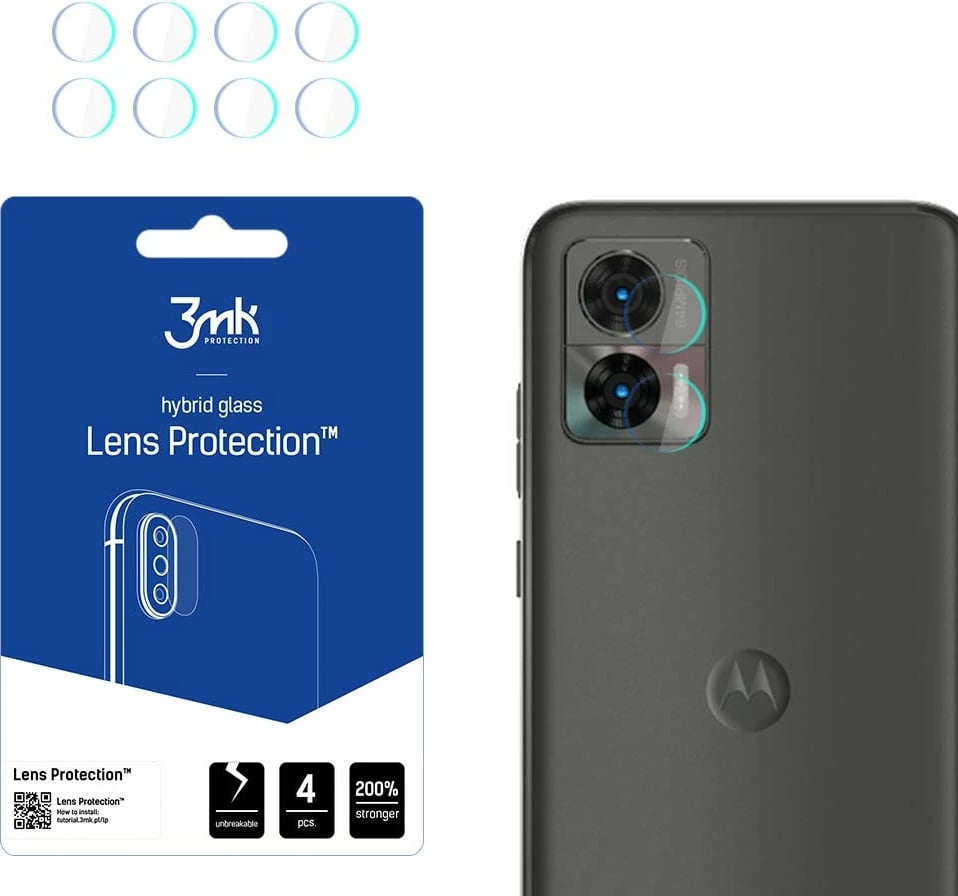 Xham mbrojtës kamerë 3mk Protection për Motorola Edge 30 Neo, set 4 copë