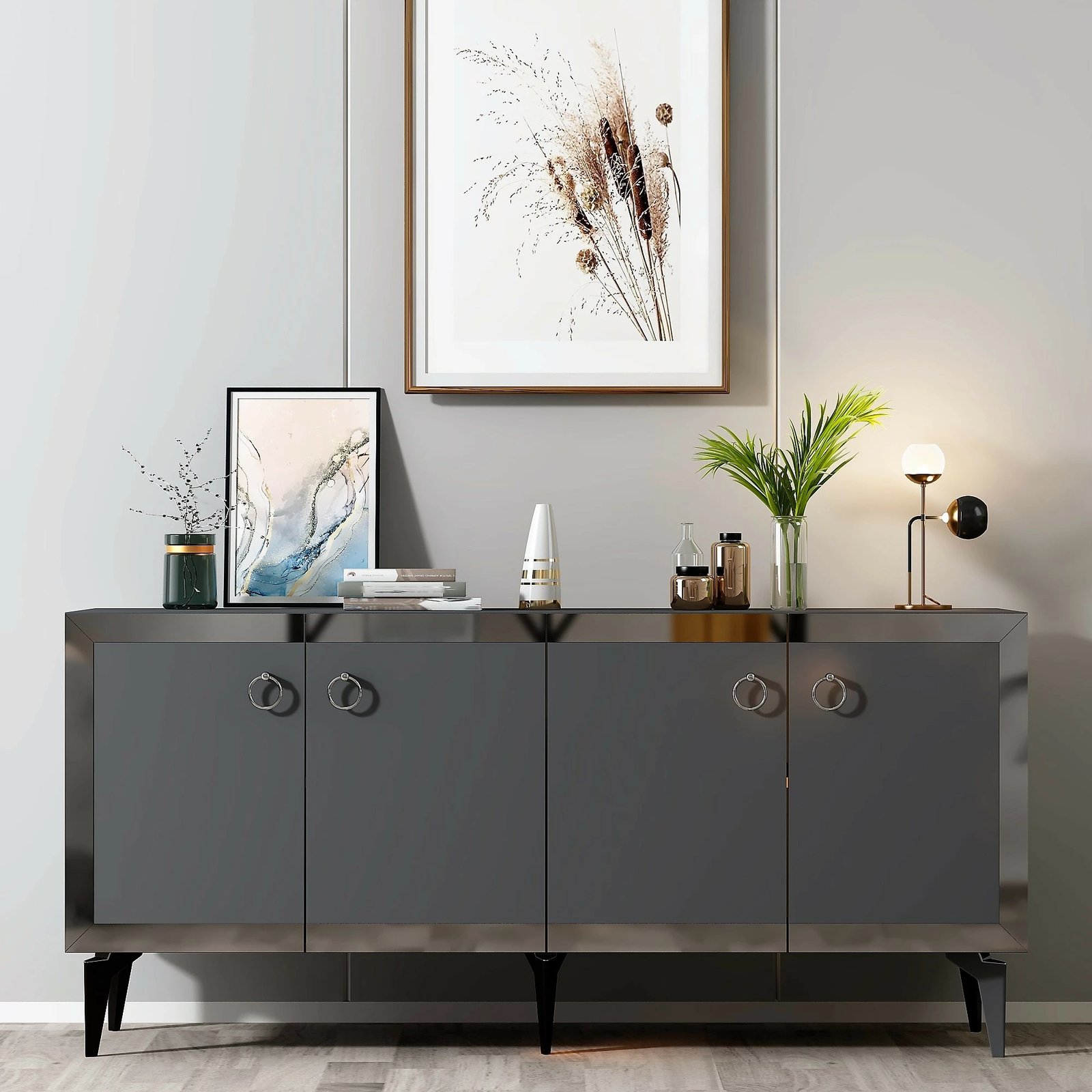 Konsol Hanah Home, Ponny, antracit dhe argjend