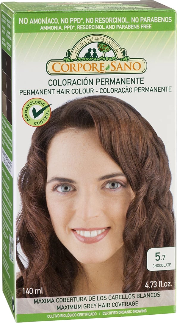 Ngjyrë për flokë Corpore Sano 5.7 Chocolate 140ml unisex