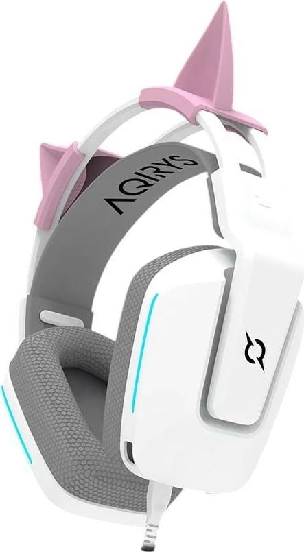 Kufje gaming Aqirys Alya 7.1 VS, me mikrofon, të bardha