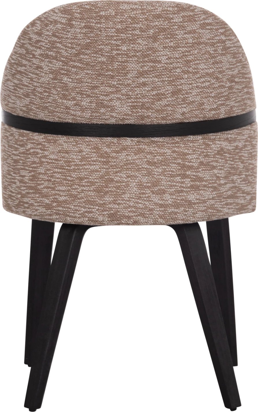 Karrige ngrënieje Dekker, dru i zi, stof kafe, FH18249.03, 50x60x80cm